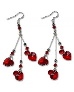 Red Swarovski Crystal Chandelier Earrings