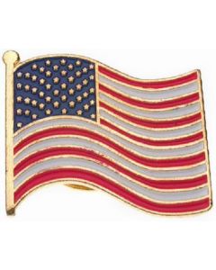 Gold plated USA flag lapel pin