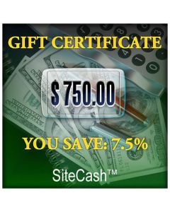 Save Money $750 Gift Certificate for Less!