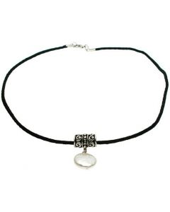 Genuine Coin Pearl Silver Bead Necklace