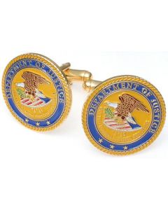 Department of Justice Seal Gold Plated Cuff Links