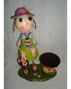 1007 Girl in Green Dress and Citronella Candle