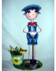 1011 Boy with Blue Hat and Citronella Candle