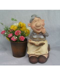 1014 Lady with Book and Citronella Candle