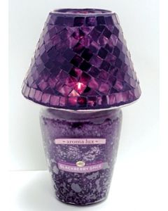 6167  aroma luxTM Jar Candle with Mosaic Glass Shade - Blackberry