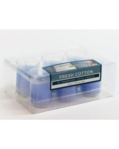 6349 aroma luxTM 6 Poured Votive Candles - Clean Cotton