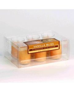 6351 aroma luxTM 6 Poured Votive Candles - Vanilla Bliss