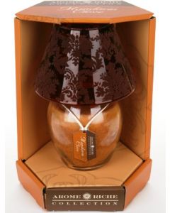 6934 Arome Riche Jar Candle with Flocked Glass Shade - Mandarin Clove
