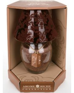 6936 Arome Riche Jar Candle with Flocked Glass Shade - Warm Apple Pie