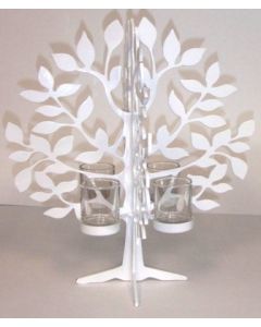 6963 Four Light Leaf Shaped Wrought Iron Candelabra