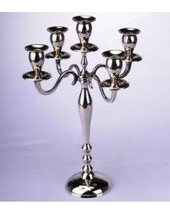 6982 Five Light Candlestick Candelabra - Silver