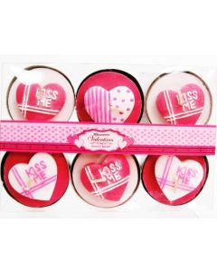 7093 12 Heart Shape Tealight Candy Candles - pink