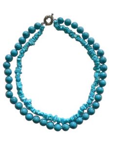 Genuine Double Strands Turquoise Necklace