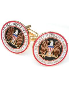 National Security Agency Seal Gold Plated Cuff Links