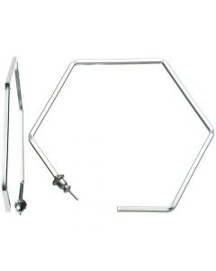 Jlo Style Octagonal Hoop Earrings