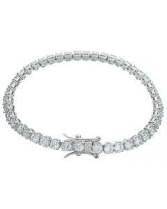 TCW 18K White Gold Plated Tennis Bracelet