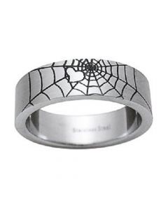 Spider Web design Stainless Steel Unisex Ring